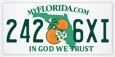 FL license plate 2426XI