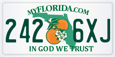 FL license plate 2426XJ