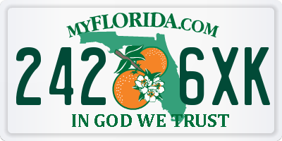 FL license plate 2426XK
