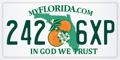 FL license plate 2426XP