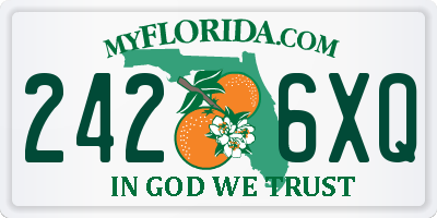 FL license plate 2426XQ