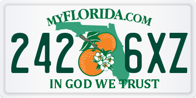 FL license plate 2426XZ