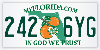 FL license plate 2426YG