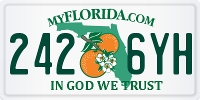 FL license plate 2426YH