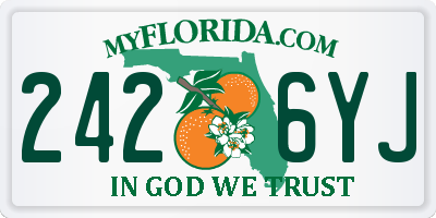FL license plate 2426YJ