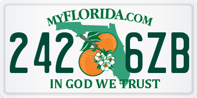 FL license plate 2426ZB