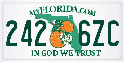 FL license plate 2426ZC