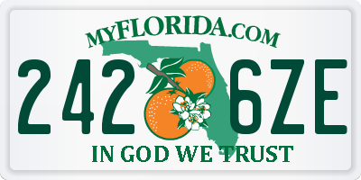 FL license plate 2426ZE