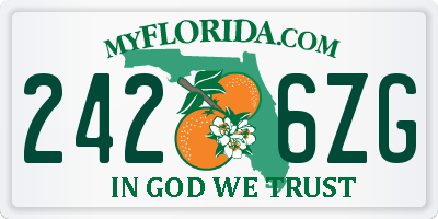 FL license plate 2426ZG