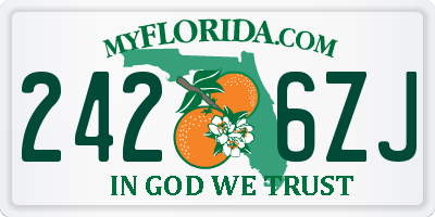 FL license plate 2426ZJ