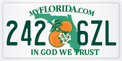 FL license plate 2426ZL
