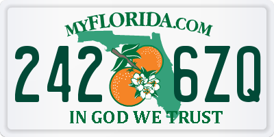 FL license plate 2426ZQ