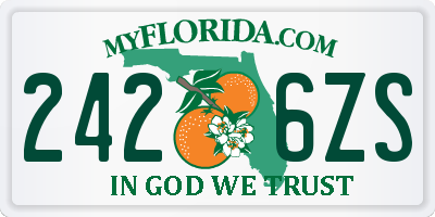 FL license plate 2426ZS