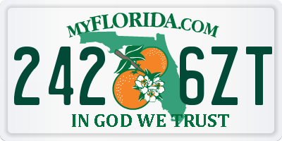 FL license plate 2426ZT