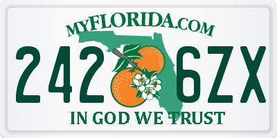 FL license plate 2426ZX