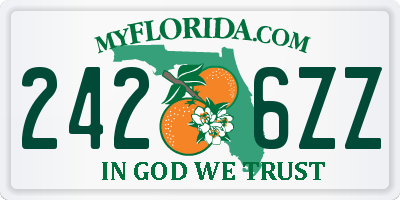 FL license plate 2426ZZ