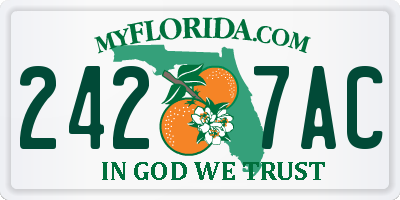 FL license plate 2427AC