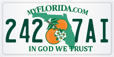 FL license plate 2427AI