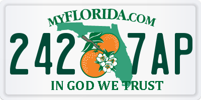 FL license plate 2427AP