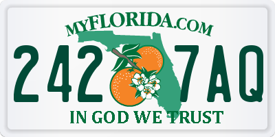FL license plate 2427AQ