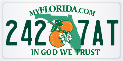 FL license plate 2427AT