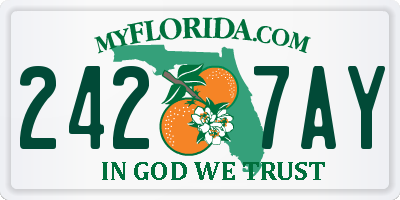 FL license plate 2427AY
