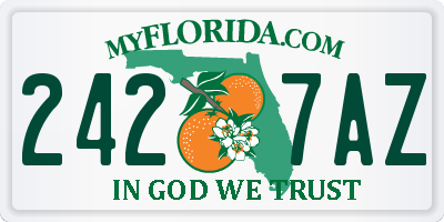 FL license plate 2427AZ