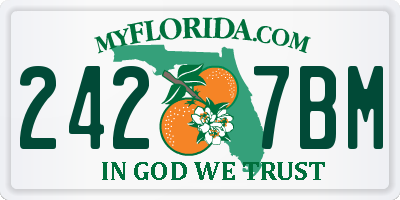FL license plate 2427BM
