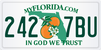 FL license plate 2427BU