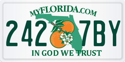 FL license plate 2427BY