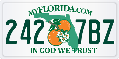 FL license plate 2427BZ