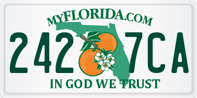 FL license plate 2427CA