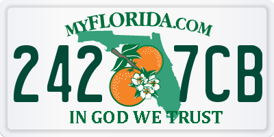 FL license plate 2427CB