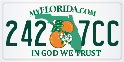 FL license plate 2427CC