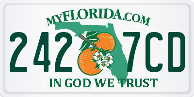 FL license plate 2427CD