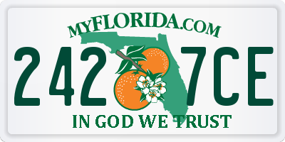 FL license plate 2427CE
