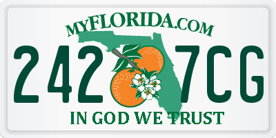 FL license plate 2427CG