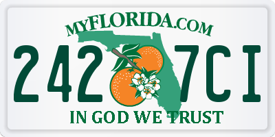 FL license plate 2427CI
