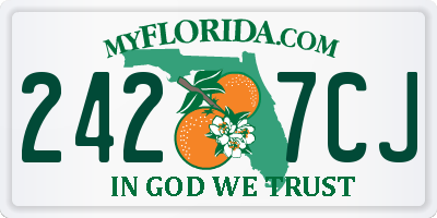 FL license plate 2427CJ