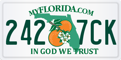 FL license plate 2427CK