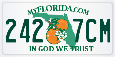 FL license plate 2427CM