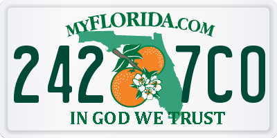 FL license plate 2427CO