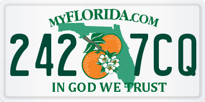FL license plate 2427CQ