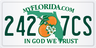 FL license plate 2427CS