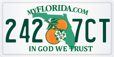 FL license plate 2427CT