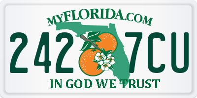 FL license plate 2427CU