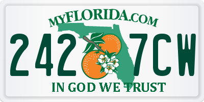 FL license plate 2427CW