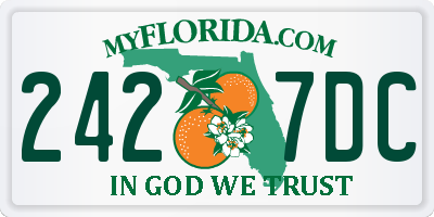 FL license plate 2427DC