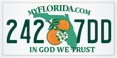 FL license plate 2427DD
