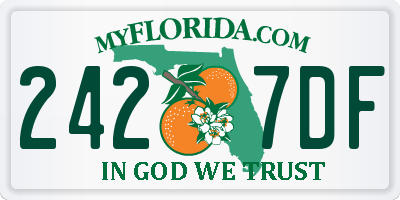 FL license plate 2427DF